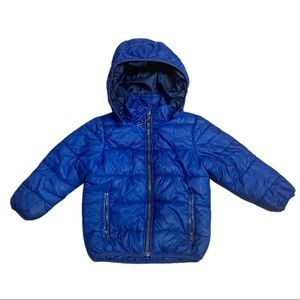 H&M Boys Winter Outdoor Padded Blue Jacket S 4-5Y